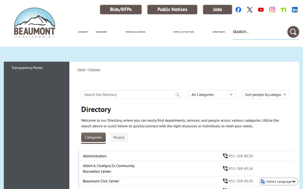 Beaumont people directories city staff directory