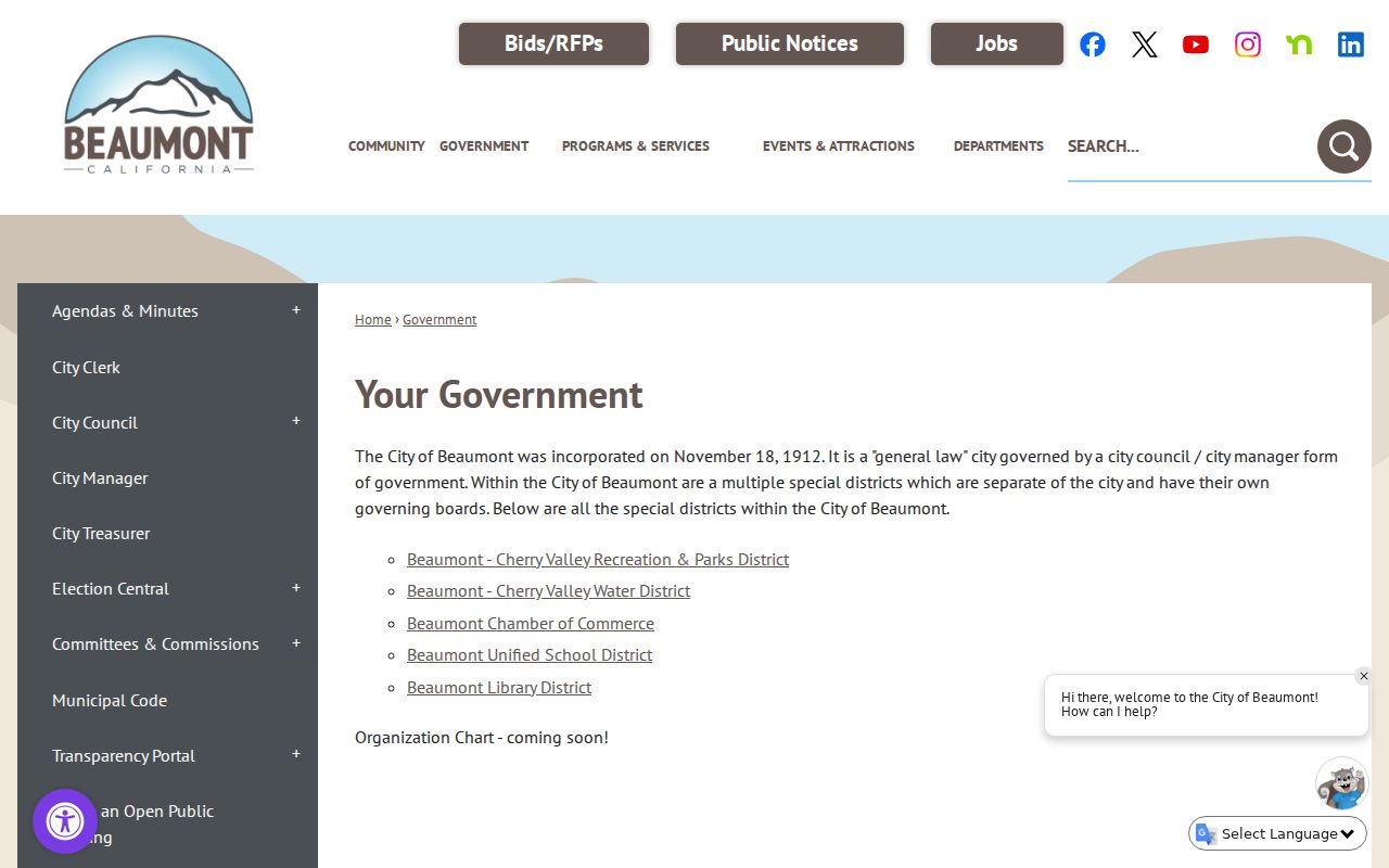 Beaumont public records City Clerk records page