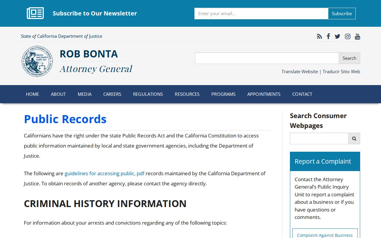 Beaumont public records California Attorney General CPRA summary