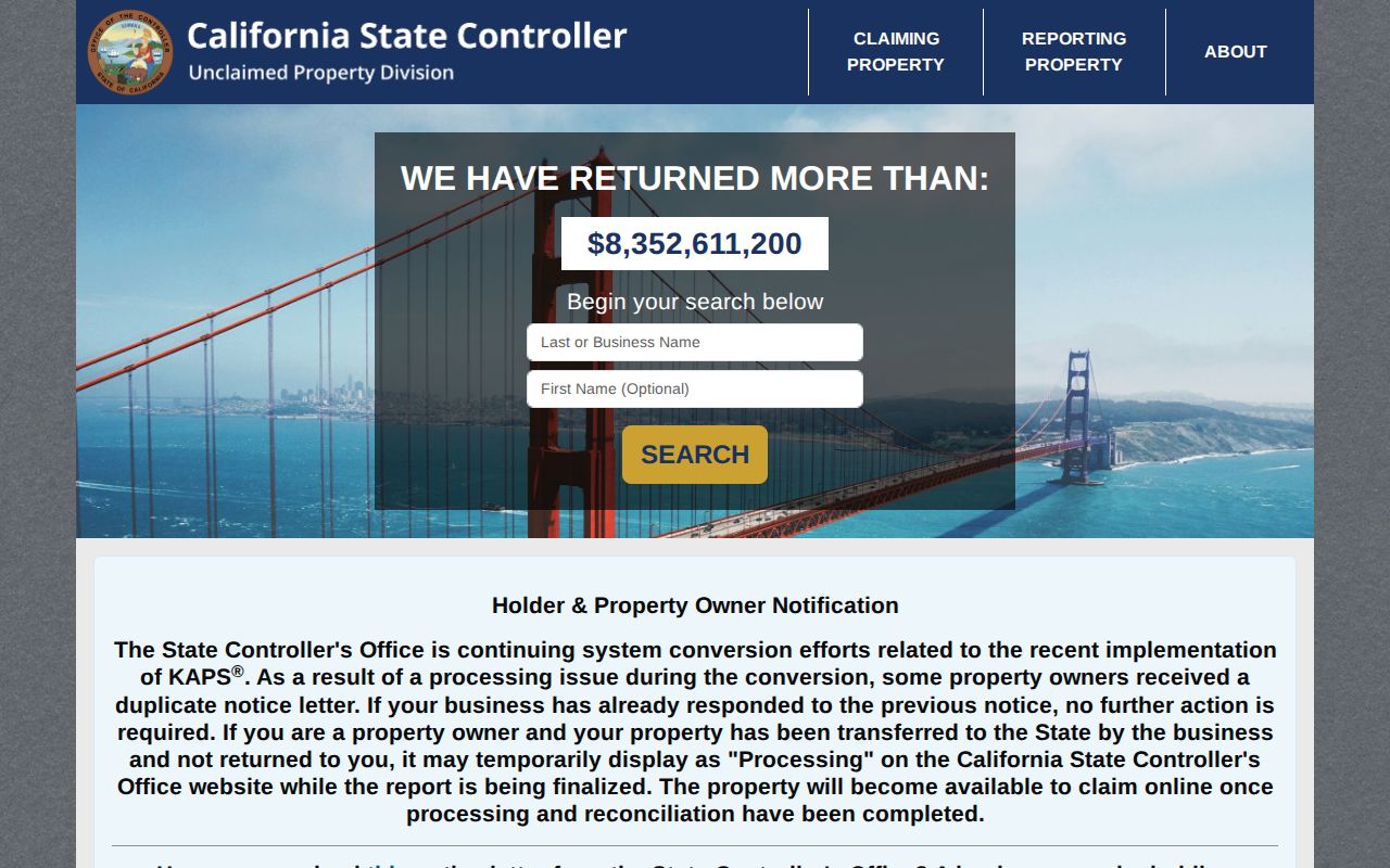 Beaumont voter registration records California unclaimed property search